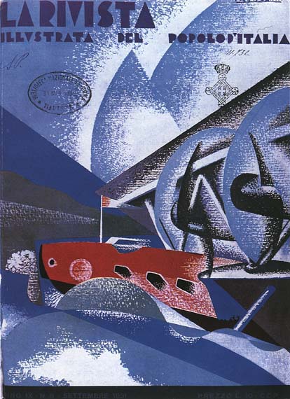 Cover for La Rivista Illustrata del Popolo D’Italia by Enrico Prampolini, 1931