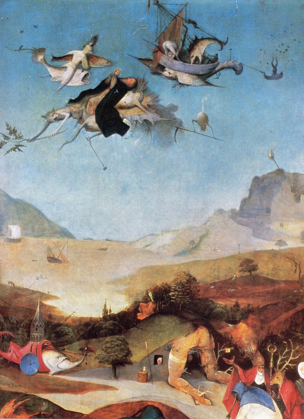 Left panel of Hieronymus Bosch’s Temptation of St. Anthony, 1501